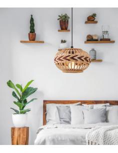 EGLO 43269 - DONDARRION Hanging lamp in Steel and Wood 2