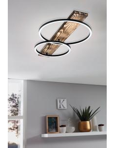 EGLO 99408 - BOYAL Ceiling lamp in Steel, wood and Acrylic 2