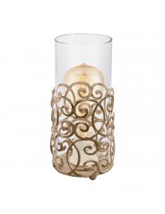 EGLO 49274 - CARDIGAN Living Room Lamp in brown-patina steel and glass