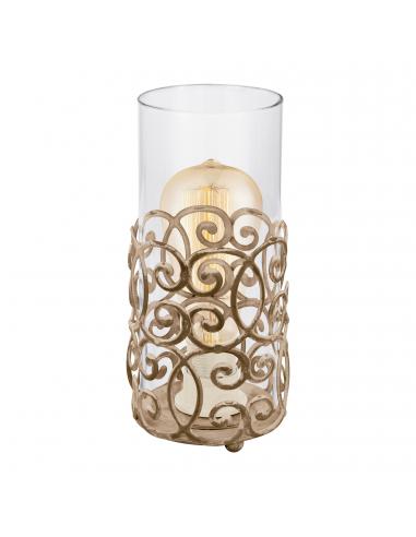 EGLO 49274 - CARDIGAN Living Room Lamp in brown-patina steel and glass