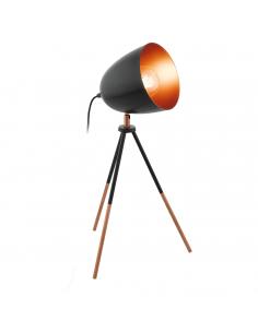 EGLO 49385 - CHESTER Lámpara de Salón en Acero negro, cobre