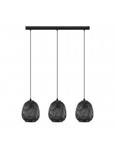 EGLO 43266 - DEMBLEBY 1 Pendant lamp in Steel and Wood