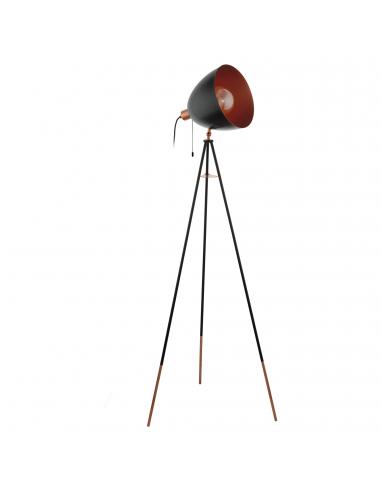 EGLO 49386 - CHESTER Living Room Lamp in Black Steel, copper