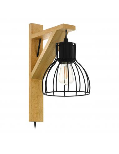 EGLO 43351 - RAMPSIDE 1 Lámpara de pared en Madera y Acero