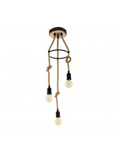 EGLO 43423 - RAMPSIDE Hanging lamp in Steel, wood