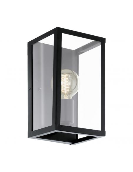 EGLO 49394 - CHARTERHOUSE Lámpara de Salón en Acero negro y Vidrio