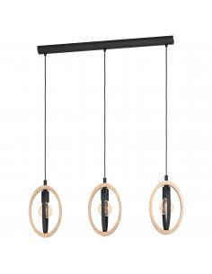 EGLO 43462 - BASILDON Hanging lamp in Steel, wood