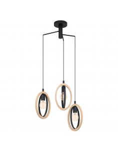 EGLO 43463 - BASILDON Hanging lamp in Steel, wood