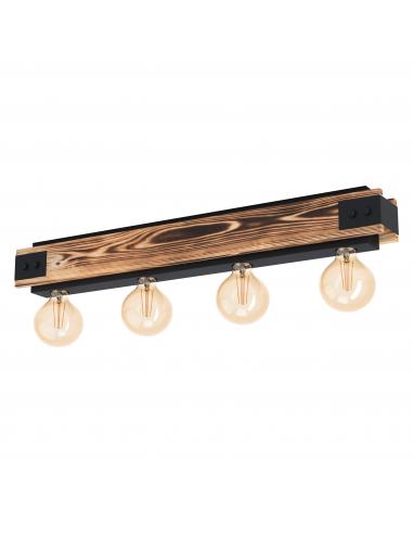 EGLO 43466 - LAYHAM Ceiling lamp in Wood, steel