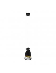 EGLO 49447 - AUSTELL Lámpara de Salón en Acero negro y Acero, textil