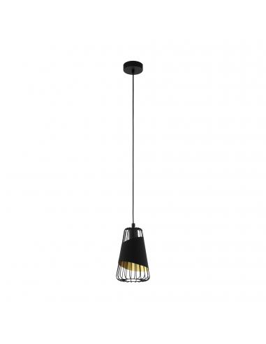 EGLO 49447 - AUSTELL Living Room Lamp in Black Steel and Steel, textile