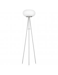 EGLO 98659 - OPTICA-C Floor lamp in Steel and matte opal glass