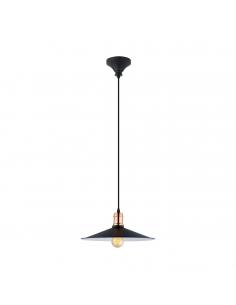 EGLO 49452 - BRIDPORT Copper pendant lamp in black steel, copper