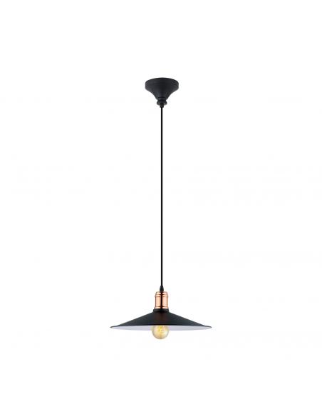 EGLO 49452 - BRIDPORT Lámpara colgante de Cobre en Acero negro, cobre