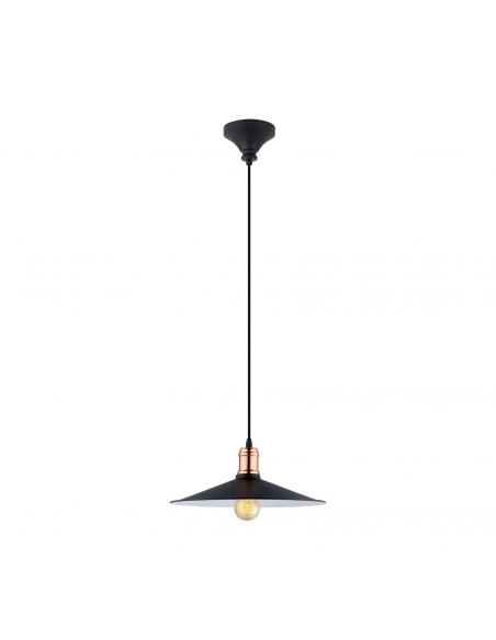 EGLO 49452 - BRIDPORT Copper pendant lamp in black steel, copper