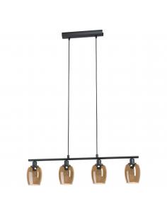 EGLO 98765 - ZABALEA Steel and Glass Pendant Lamp