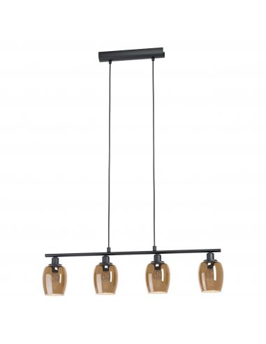 EGLO 98765 - ZABALEA Steel and Glass Pendant Lamp