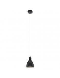 EGLO 49464 - PRIDDY Lámpara de Salón en Acero negro, blanco