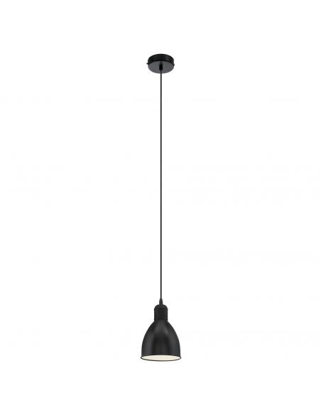 EGLO 49464 - PRIDDY Living Room Lamp in Black, White Steel
