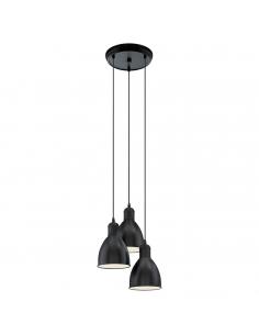 EGLO 49465 - PRIDDY Living Room Lamp in Black, White Steel