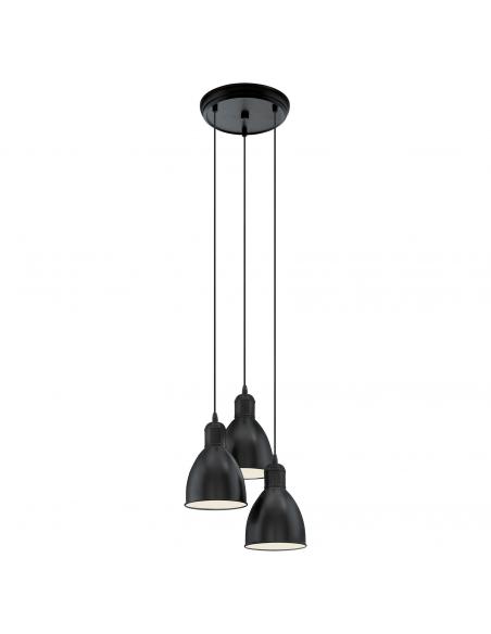 EGLO 49465 - PRIDDY Living Room Lamp in Black, White Steel