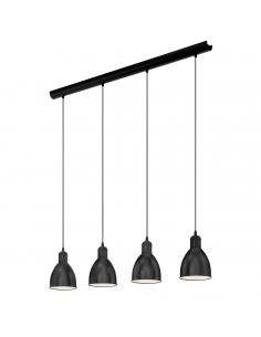 EGLO 49466 - PRIDDY Living Room Lamp in Black, White Steel