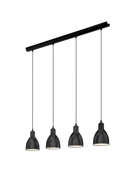 EGLO 49466 - PRIDDY Living Room Lamp in Black, White Steel