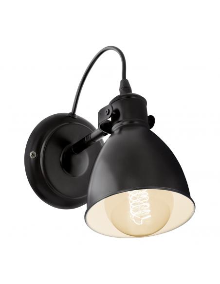 EGLO 49468 - PRIDDY Living Room Lamp in Black, White Steel