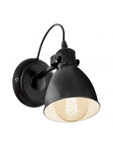EGLO 49468 - PRIDDY Lámpara de Salón en Acero negro, blanco