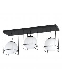 EGLO 99021 - VERSUOLA Ceiling lamp in Steel and matte opaline glass