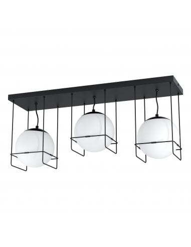 EGLO 99021 - VERSUOLA Ceiling lamp in Steel and matte opaline glass