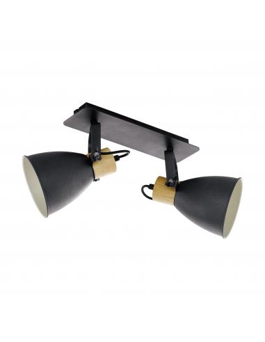 EGLO 99075 - COSWARTH Spotlight in Steel, wood