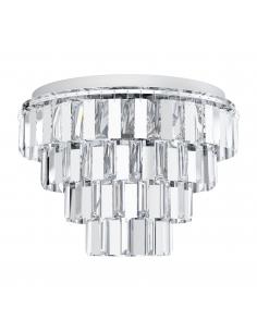 EGLO 99093 - ERSEKA Ceiling Lamp in Steel and Glass
