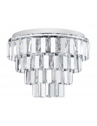 EGLO 99093 - ERSEKA Ceiling Lamp in Steel and Glass
