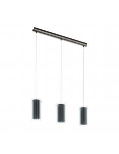 EGLO 99286 - PINTO TEXTILE Pendant lamp in Steel and Glass, textile