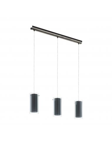 EGLO 99286 - PINTO TEXTILE Pendant lamp in Steel and Glass, textile