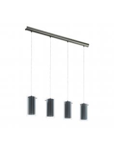 EGLO 99287 - PINTO TEXTIL Pendant lamp in Steel and Glass, textile