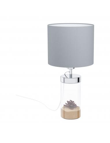 EGLO 99289 - LIDSING Table lamp in Steel, glass and Textile