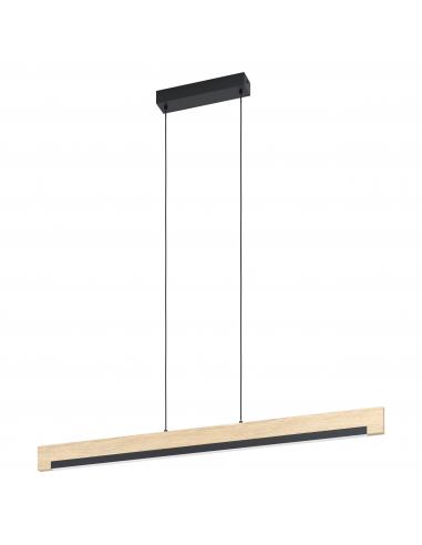 EGLO 901737 - CAMACHO Pendant lamp in Steel, wood and Acrylic