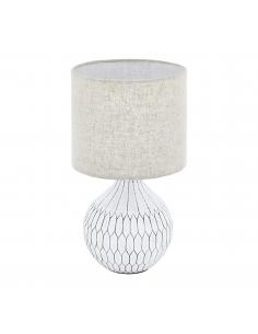 EGLO 99332 - BELLARIVA 3 Table lamp in Ceramic and Textile, linen