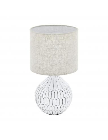 EGLO 99332 - BELLARIVA 3 Lámpara de mesa en Cerámica y Textil, lino