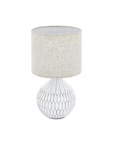 EGLO 99332 - BELLARIVA 3 Table lamp in Ceramic and Textile, linen