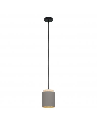 EGLO 99445 - ALBARIZA Hanging lamp in Steel, wood and Textile