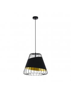 EGLO 49509 - AUSTELL Lámpara de Salón en Acero negro y Acero, textil