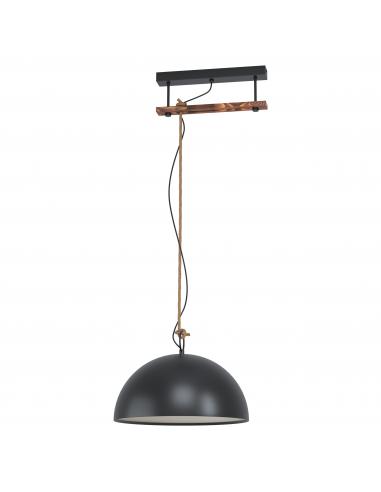EGLO 43396 - HODSOLL Pendant lamp in Steel, wood and Steel
