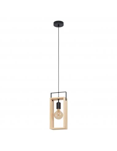 EGLO 43413 - FAMBOROUGH Hanging lamp in Steel, wood