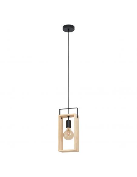 EGLO 43413 - FAMBOROUGH Hanging lamp in Steel, wood