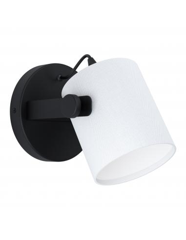 EGLO 43427 - HORNWOOD 1 Wall lamp in Steel, wood and Textile