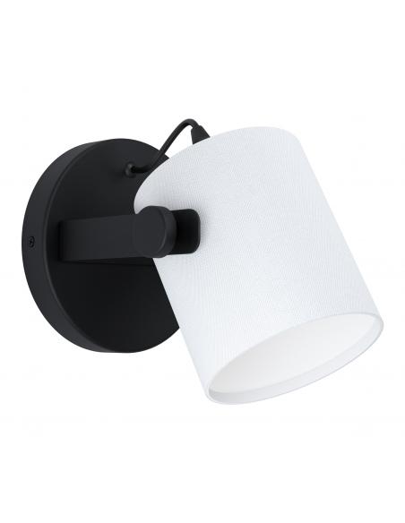 EGLO 43427 - HORNWOOD 1 Wall lamp in Steel, wood and Textile