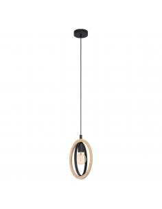 EGLO 43461 - BASILDON Hanging lamp in Steel, wood
